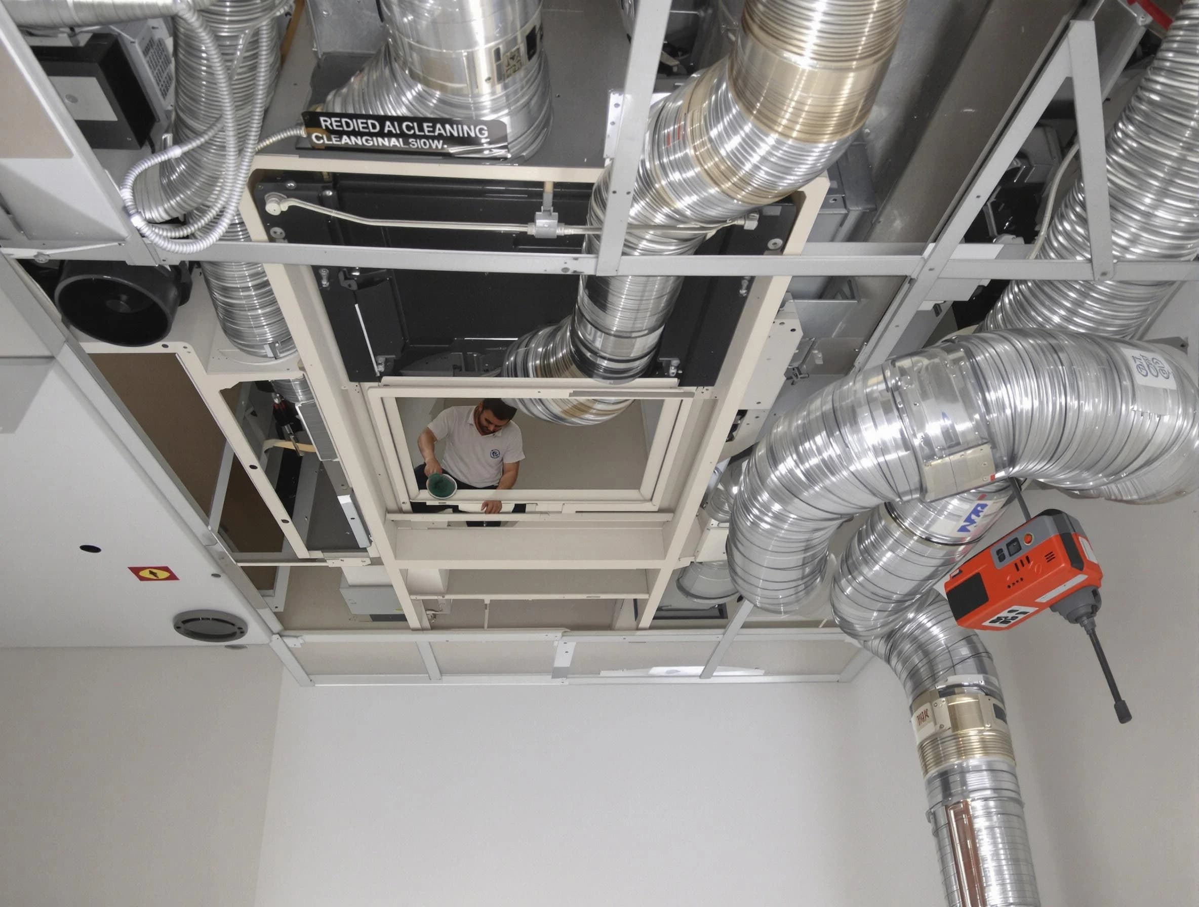 South Salt Lake Air Duct Cleaning technician performing detailed central duct system cleaning in South Salt Lake