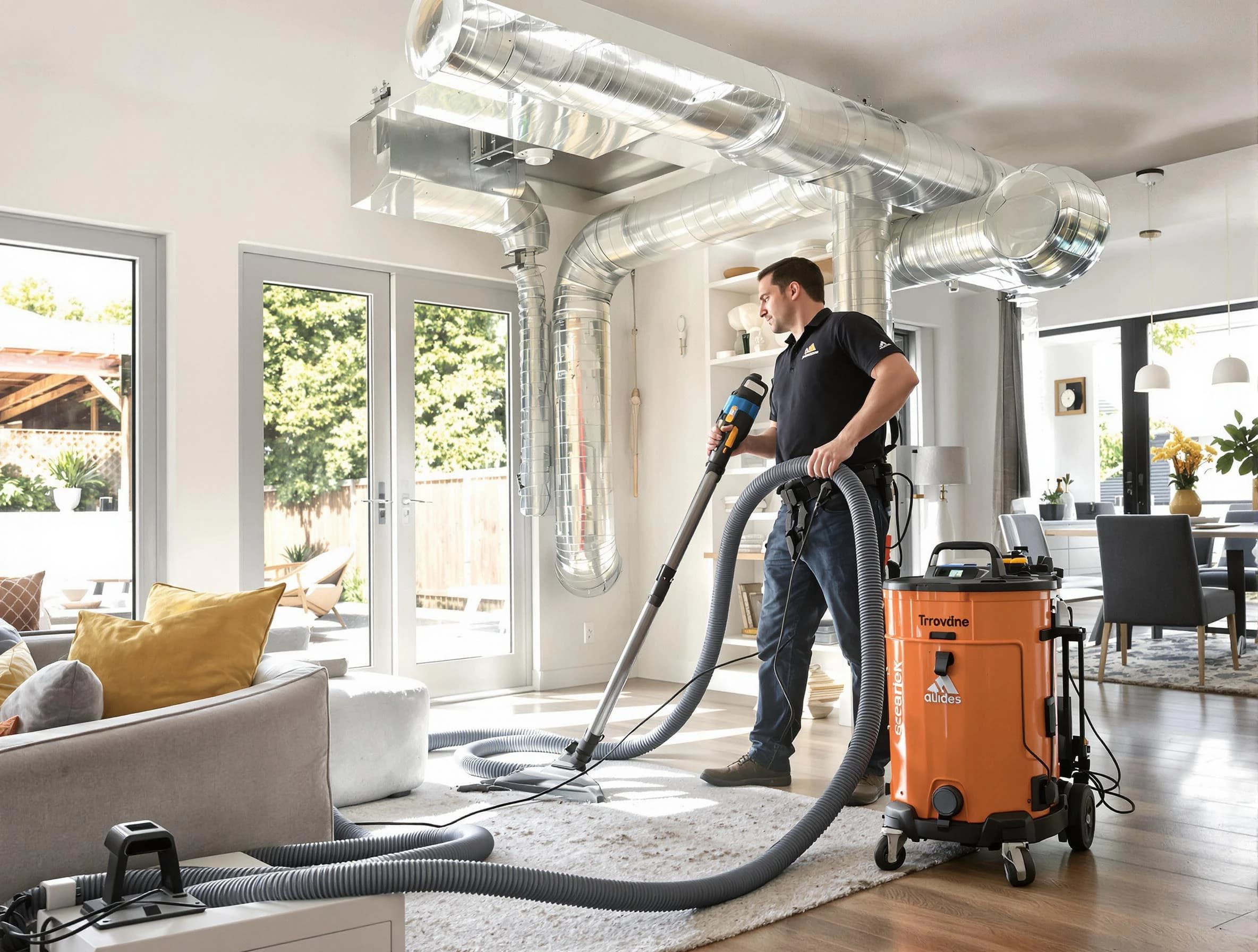 South Salt Lake Air Duct Cleaning specialist performing thorough residential duct cleaning using advanced equipment in South Salt Lake