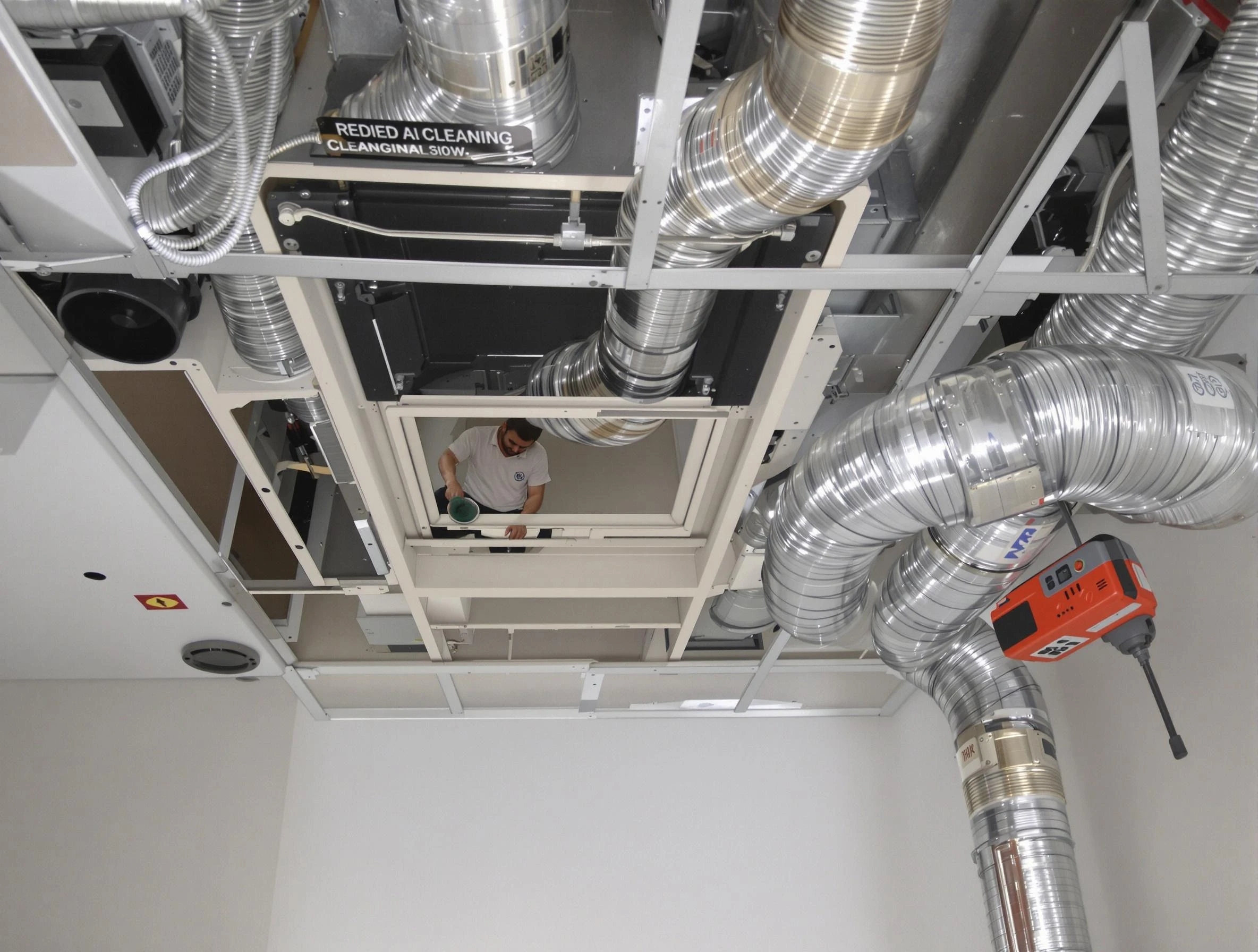 South Salt Lake Air Duct Cleaning technician performing detailed central duct system cleaning in South Salt Lake